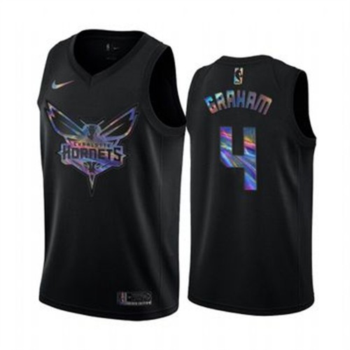 Black BKN Charlotte Hornets #4 Nike Professional Jersey Quality