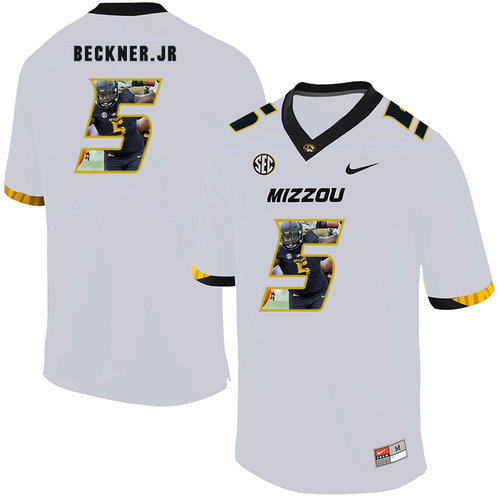 Men's None White 2024 team authorized Terry Beckner #5 match worn
