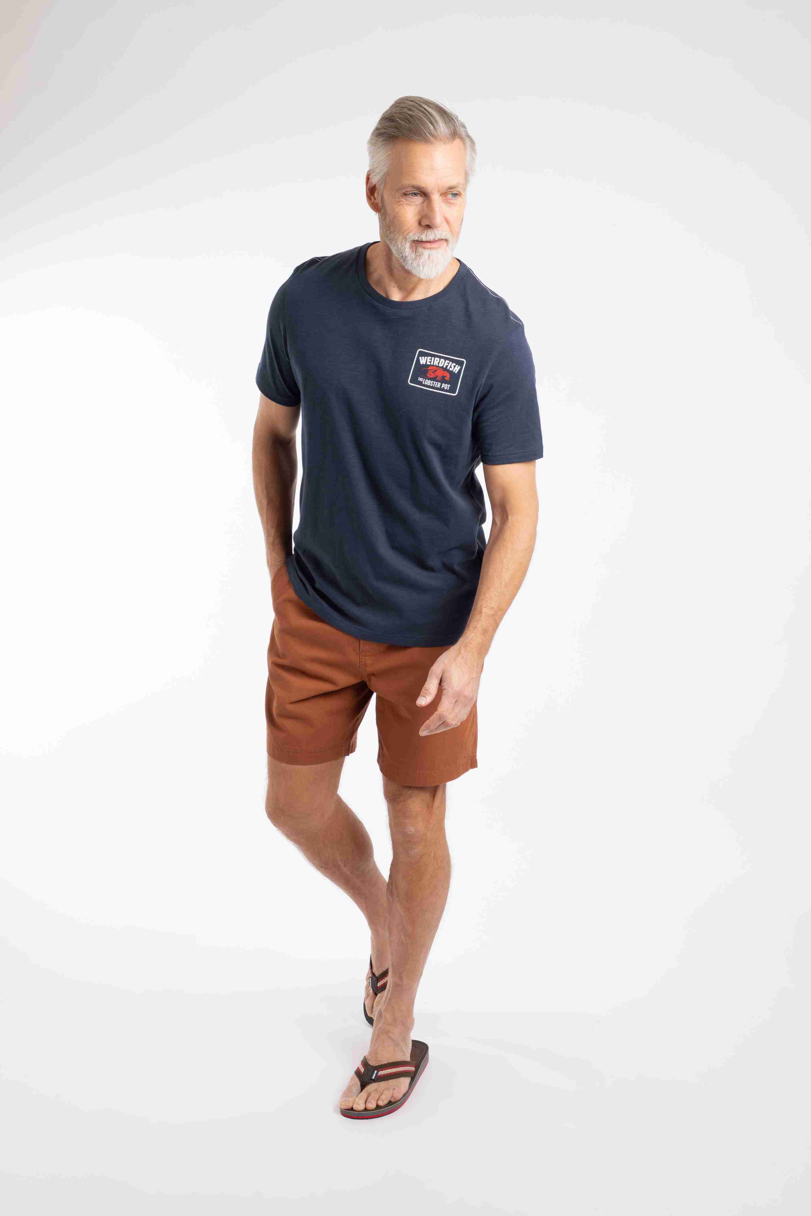 Lobster Pot Back Print Graphic T-Shirt Navy