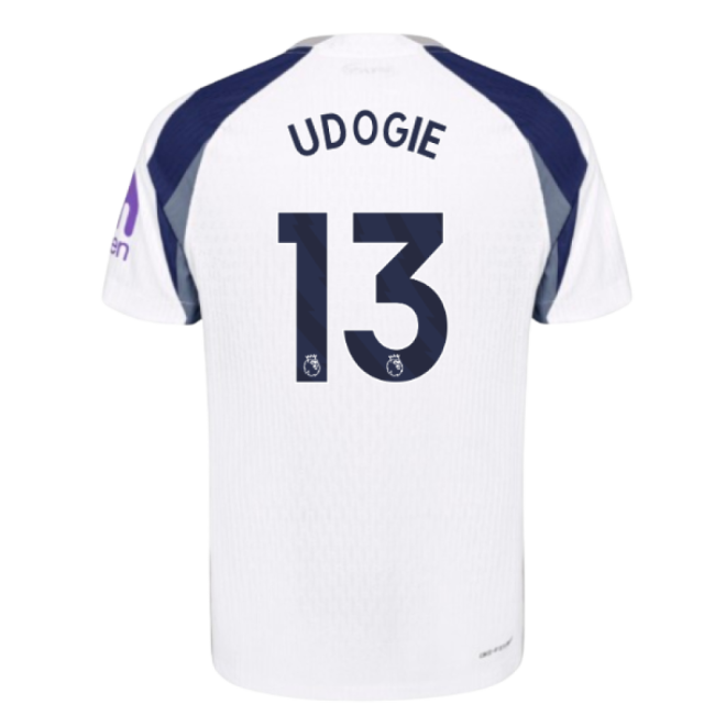 2025-2026 English Football Tottenham Home Authentic Jersey Udogie