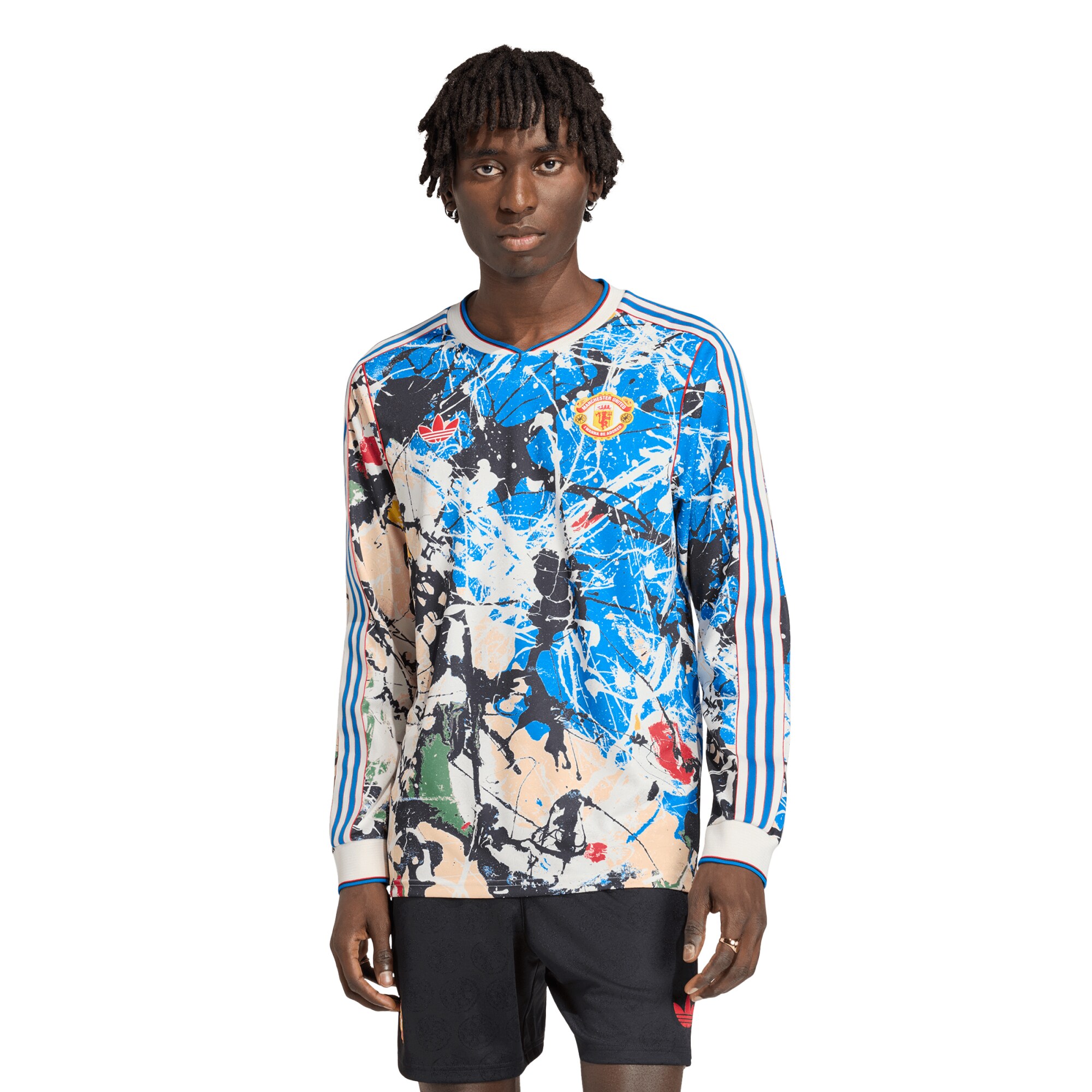 [SJH] Manchester United X Stone Roses Long Sleeve Replica Jersey - Blue