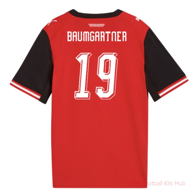 [SJH] 2026/27 Austria Home Shirt (Kids) (Baumgartner 19)