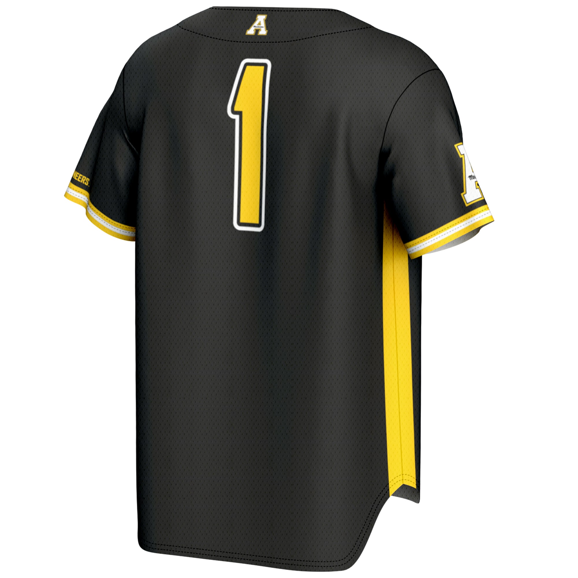 [NJP] Appalachian State Mountaineers GameDay Greats Lightweight Baseball Fashion Jersey - Black