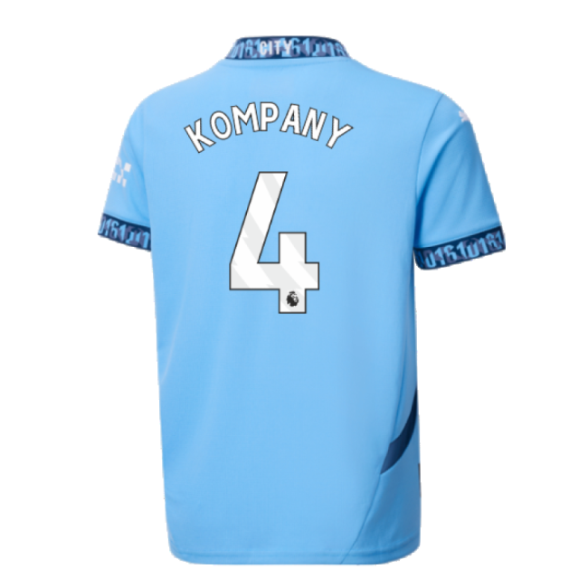 Football Man City Home Shirt Kids Kompany #4 Durable Material Die-...