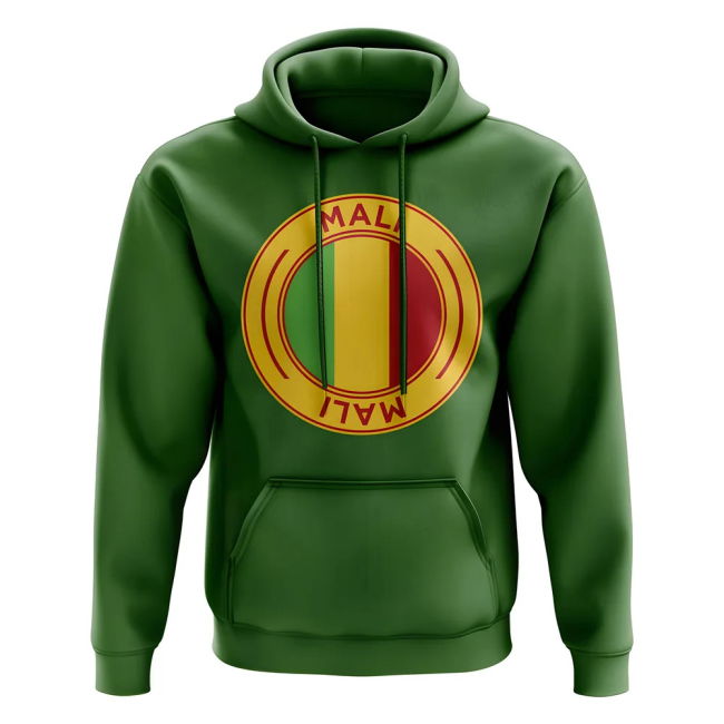 Premium-Quality Mali Football Badge Hoodie (Green) Match-Ready