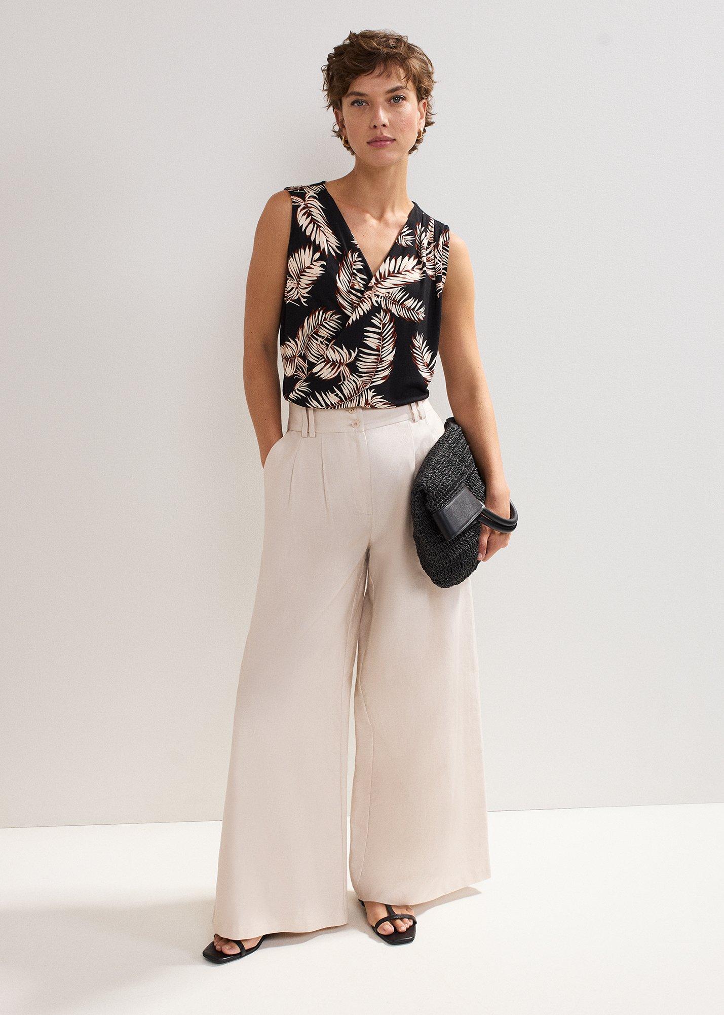 Sutton Printed Draped Top