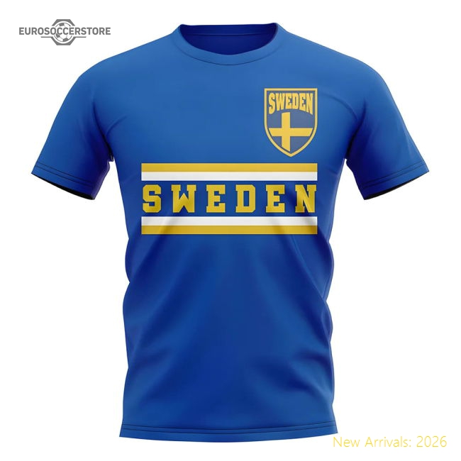 First-class Sweden Core Football Country T-shirt (blue)