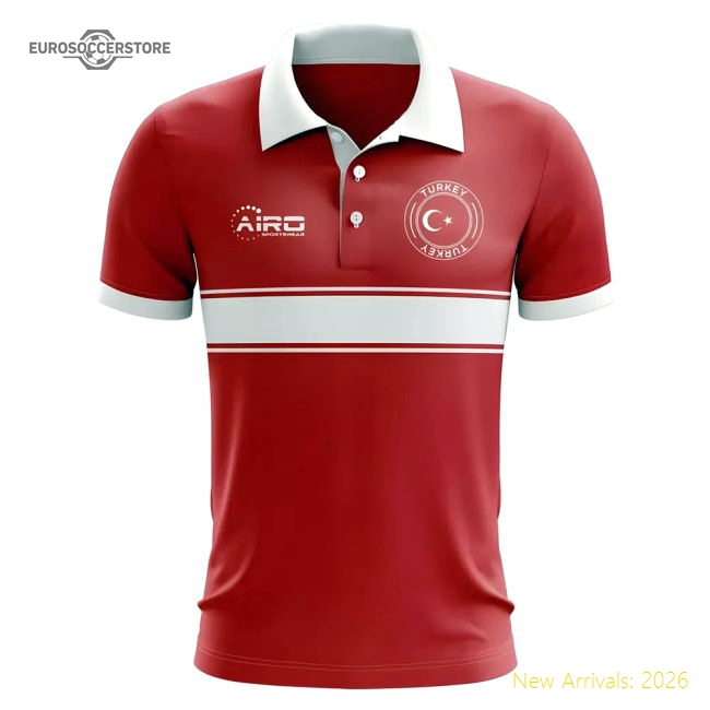 Turkey Concept Stripe Polo Shirt (Red)