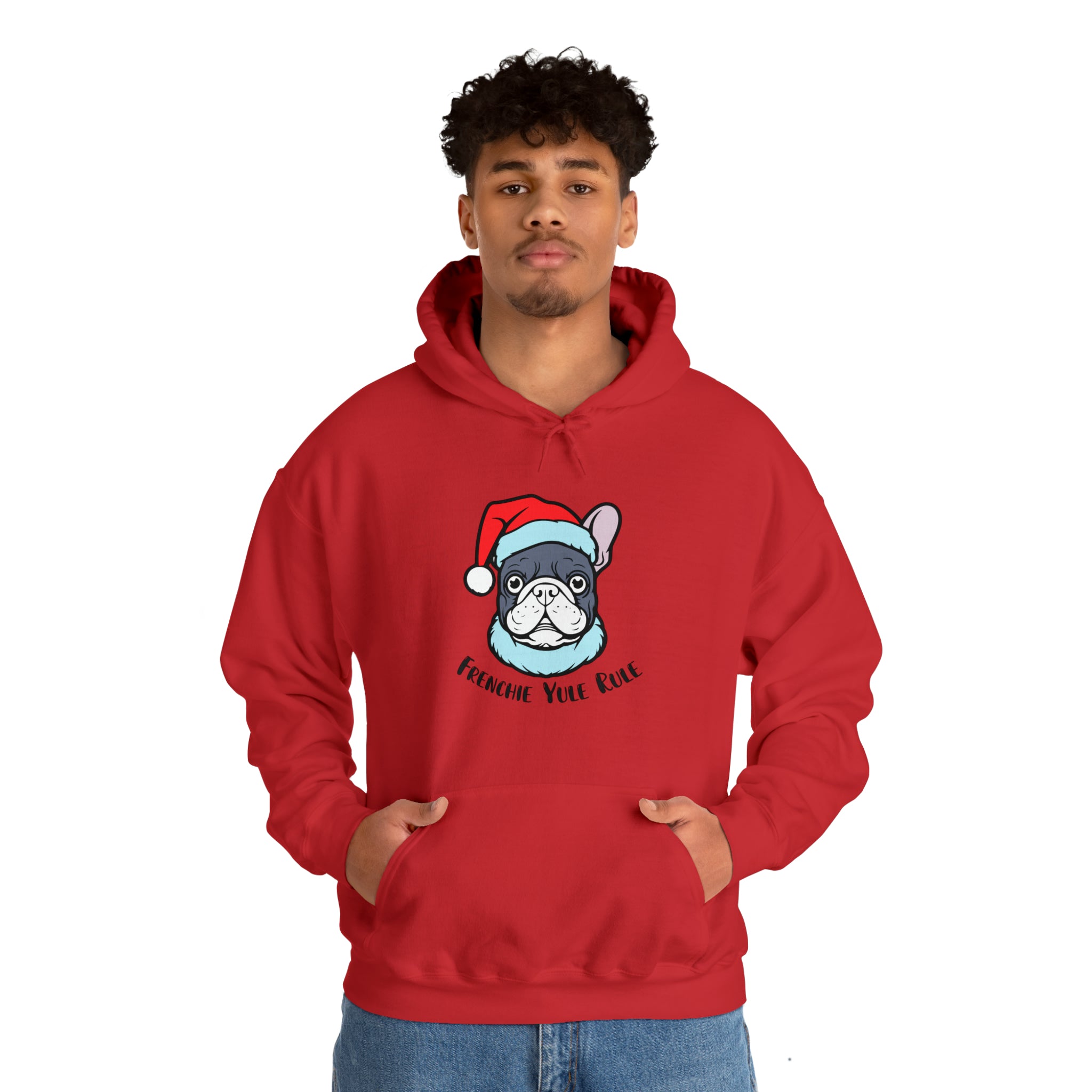 Frenchie Yule Rule Unisex Hoodie Frenchie Themed Wear | Unique Design