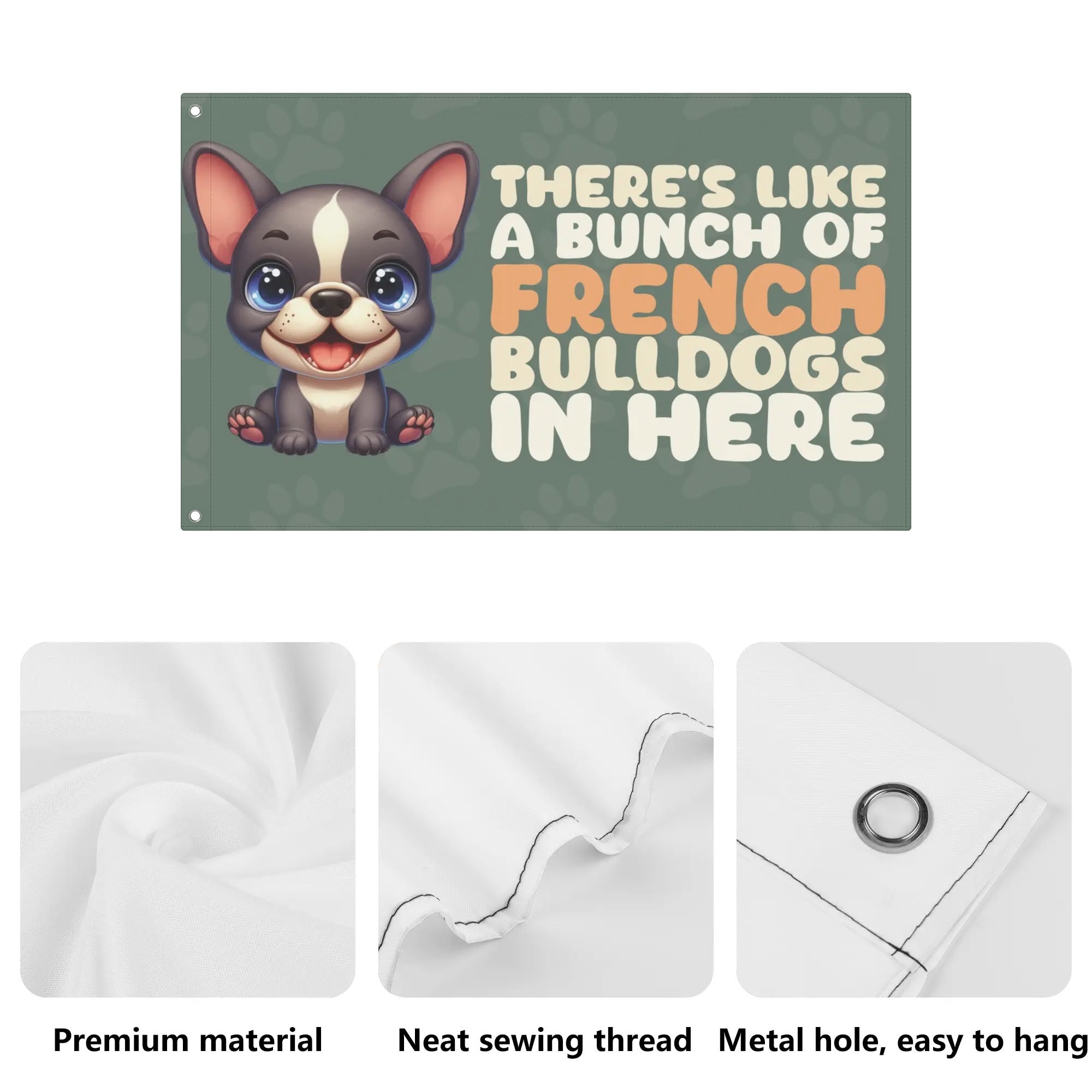 Cozy Durable Olive - Garden Flags For Frenchie Lovers for Fashion Lovers