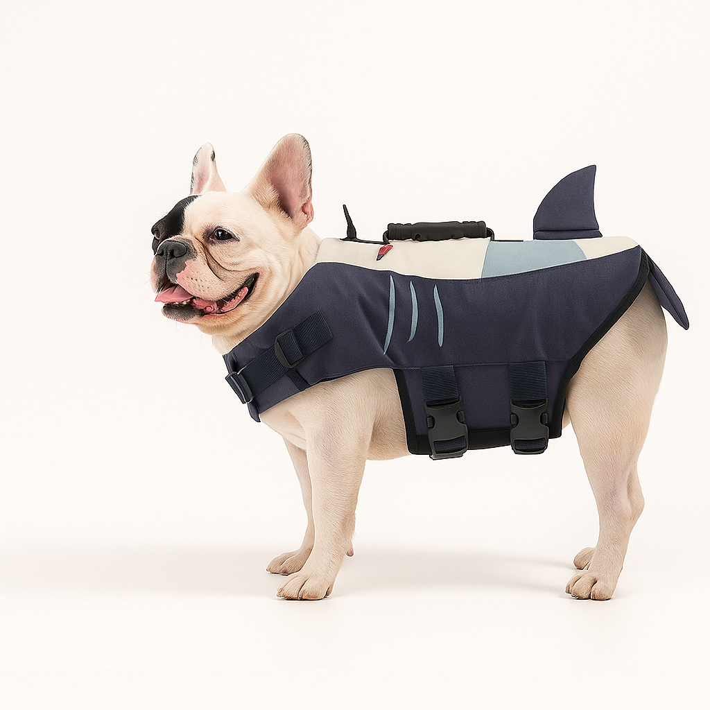 French Bulldog Frenchie Summer Life Jacket – Reflective Adjustable Swim
