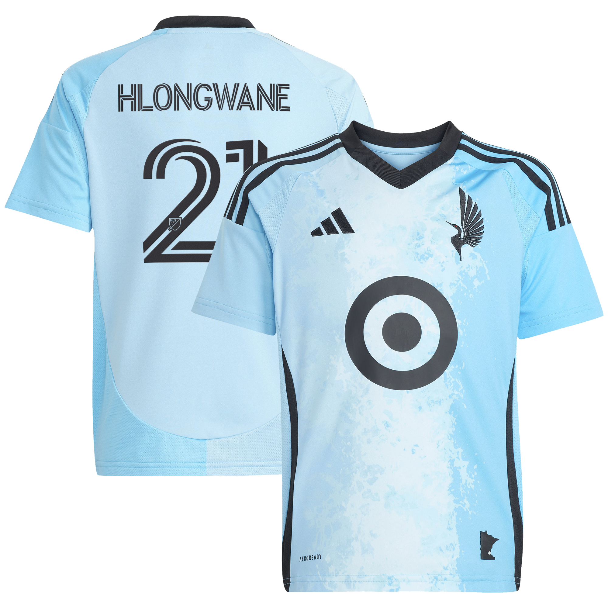 [SJH] Bongokuhle Hlongwane Minnesota United FC Youth 2025 CONVERGENCE Replica Jersey - Blue
