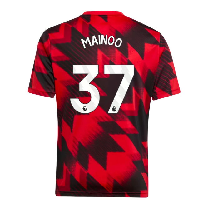 2025-2026 Man Utd Pre-Match Jersey (Red) - Kids (Mainoo 37)