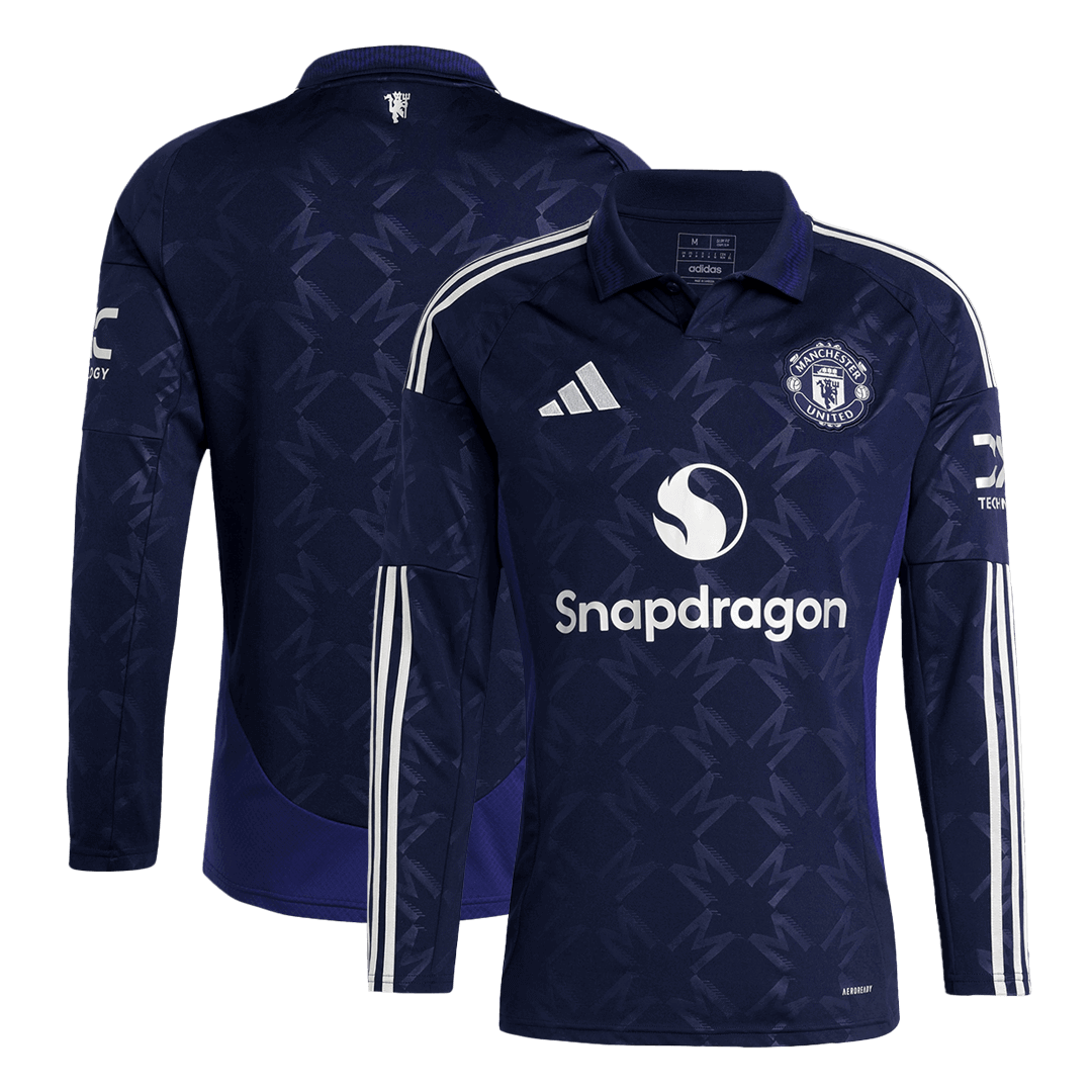 Manchester United Away Long Sleeve Soccer Jersey 2024/25Authentic Kit