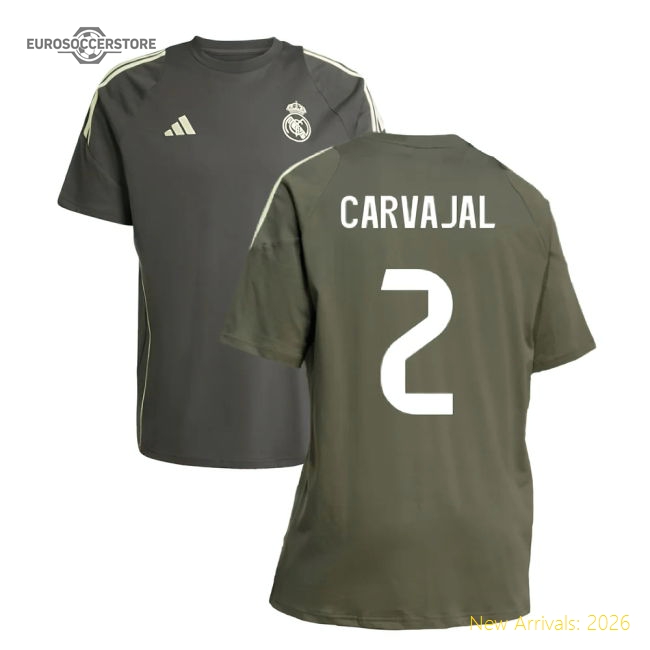 High-Quality 2025-2026 Real Madrid Training Tee (Utility Grey) (Carvajal