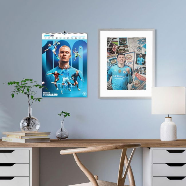 Calendar 2026 High Quality Manchester City 2025-2026 Home Kit