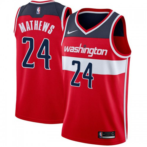 WAS Garrison Mathews #24 Top-Grade 2024 Icon NBA Swingman Jersey Red