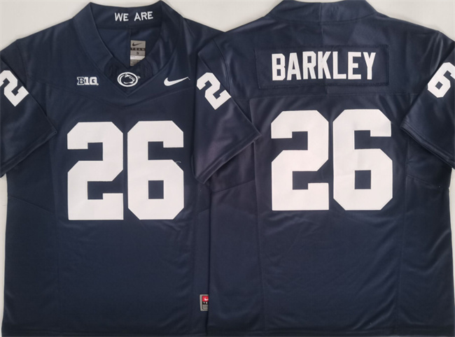 Men's None Game 2024 match worn Saquon Barkley #26 premium Jersey
