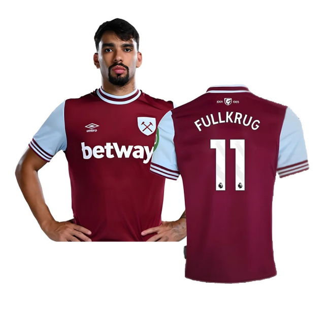 West Ham official style Home Shirt 2024-2025 (Unisex