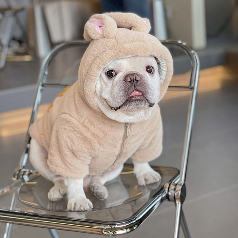 Winter Jacket Thickened Plush Hibernation Sweater For Frenchie Fans