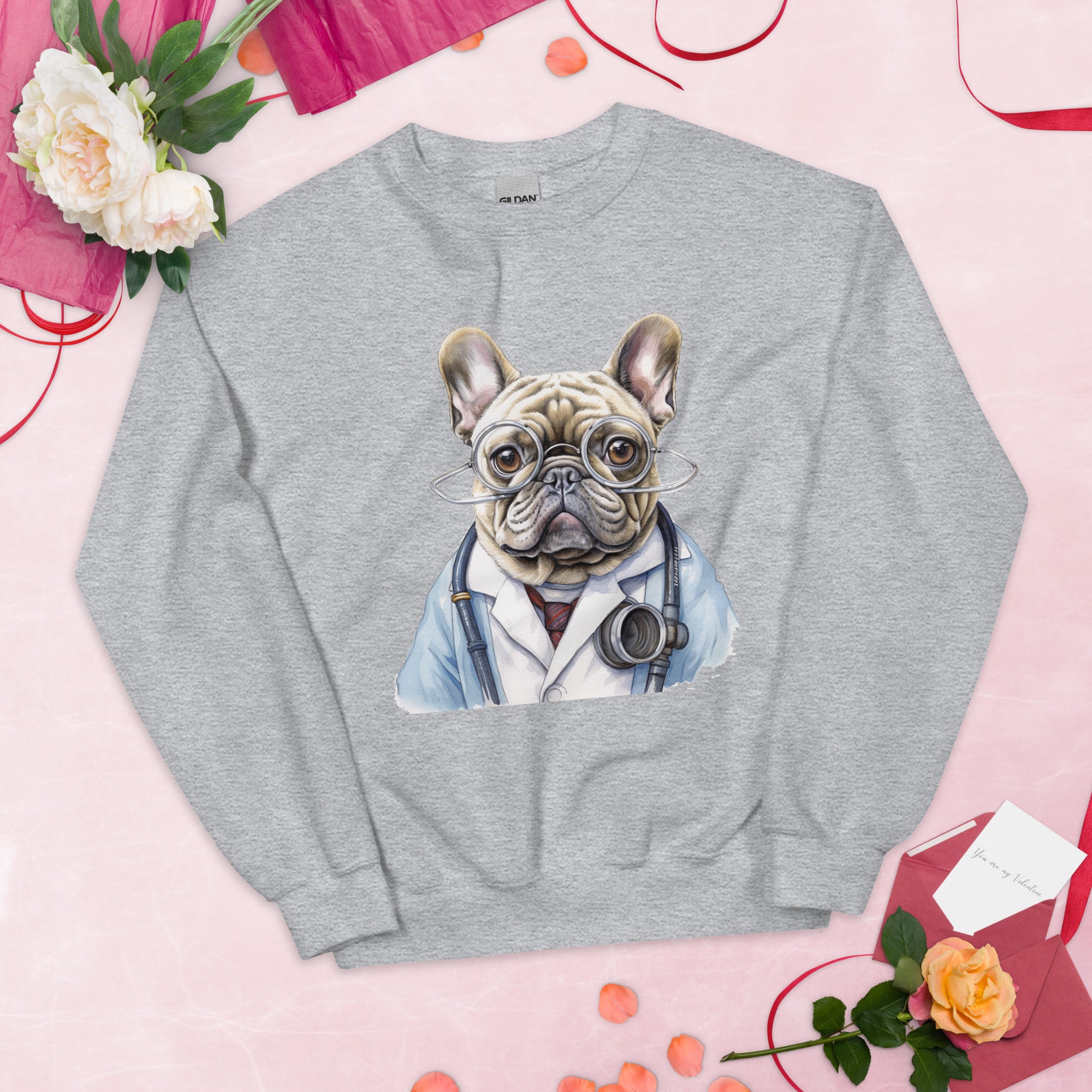 Doctor Frenchie - Unisex Crew Neck Sweatshirt
