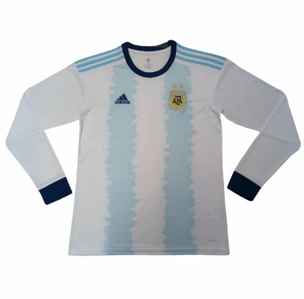 2019 ARGENTINA HOME LONG SLEEVE SOCCER JERSEY SHIRT - Official