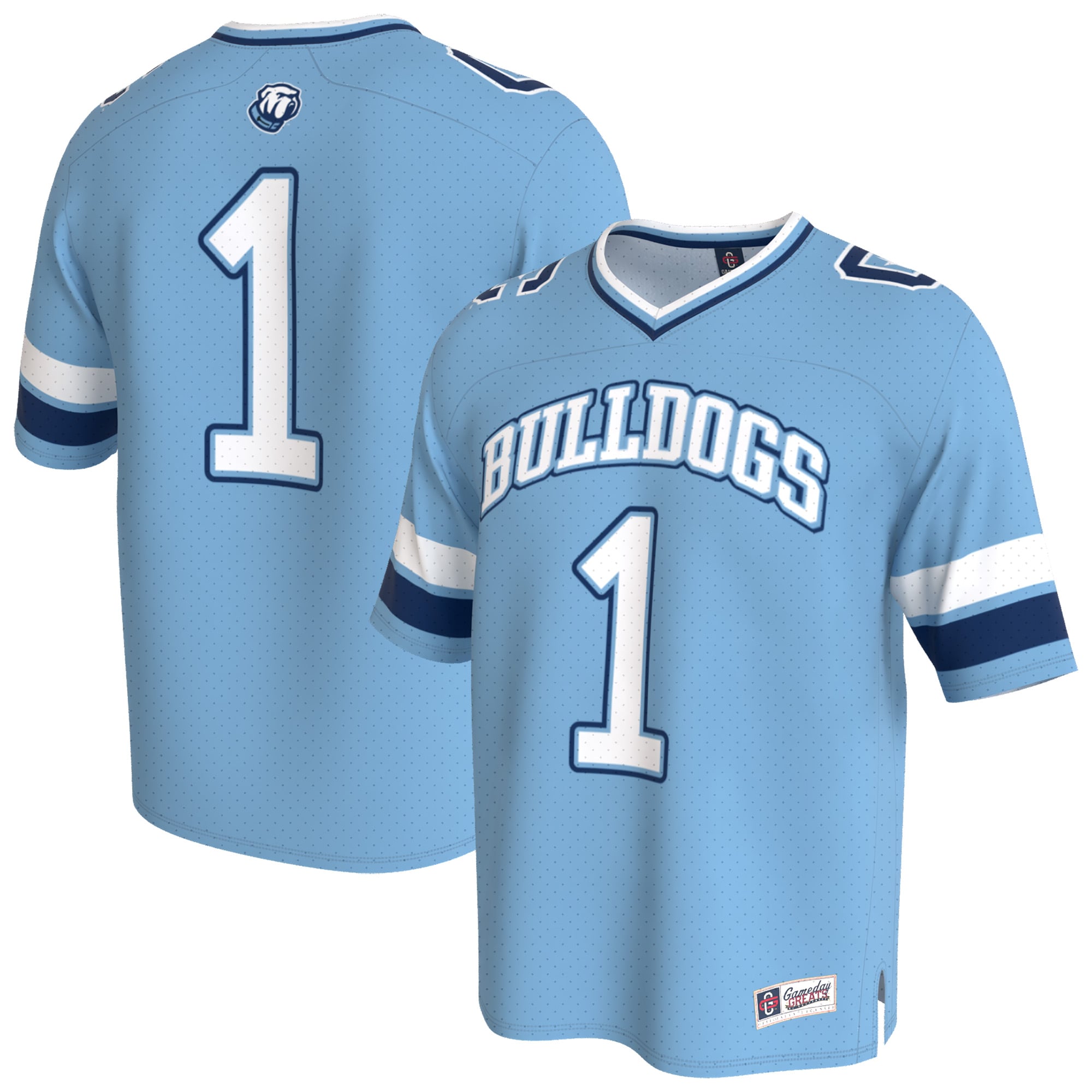 Youth Light Blue Citadel Bulldogs Lightweight Collegiate Football Fashion Jersey