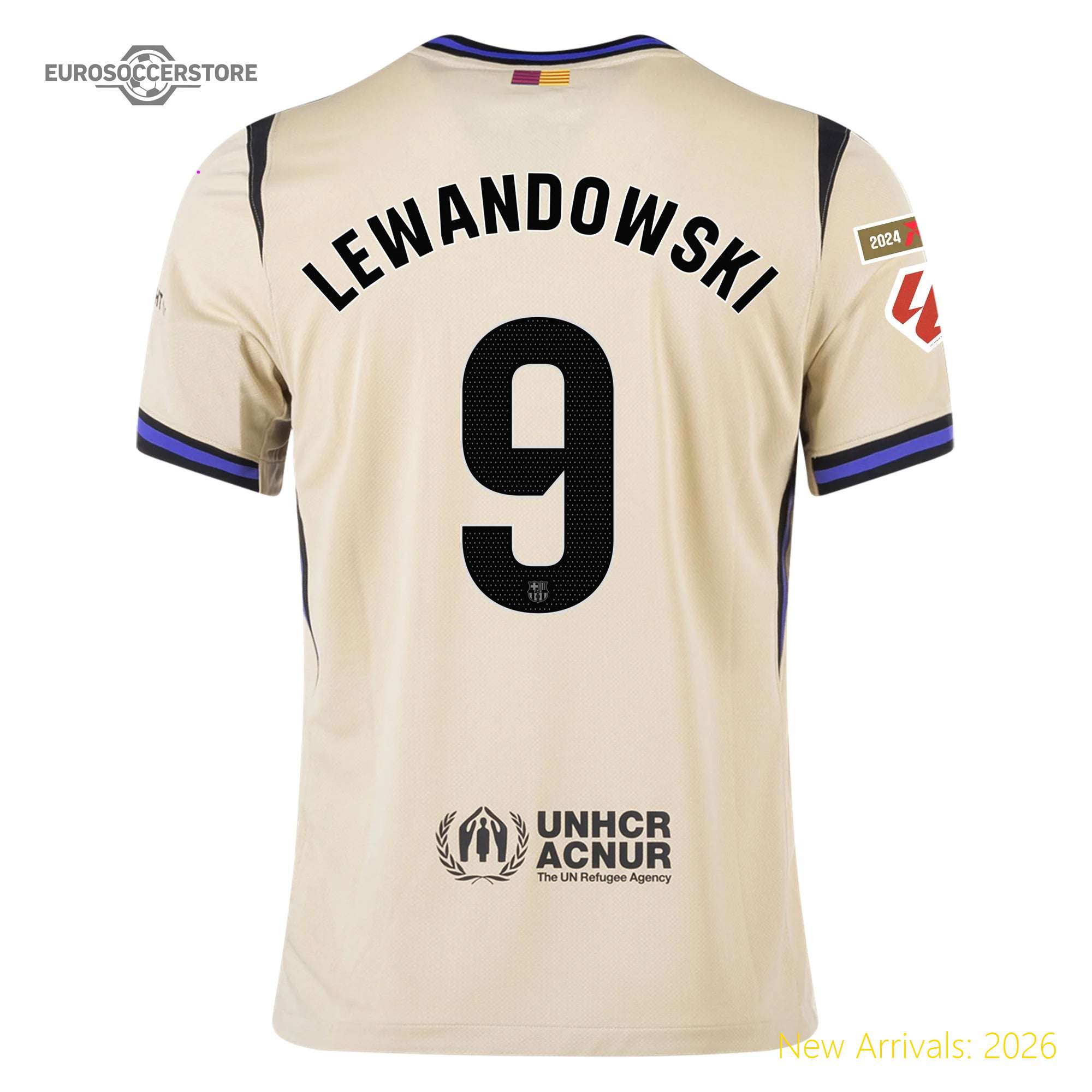 Men Bar Lewandowski Barcelona Away Premium Away Jersey 2023