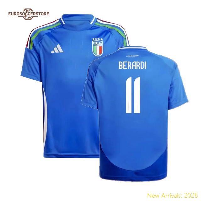 Italy Children 2024 Home Jersey Shirt Football Fan For Football Game Day Apparel