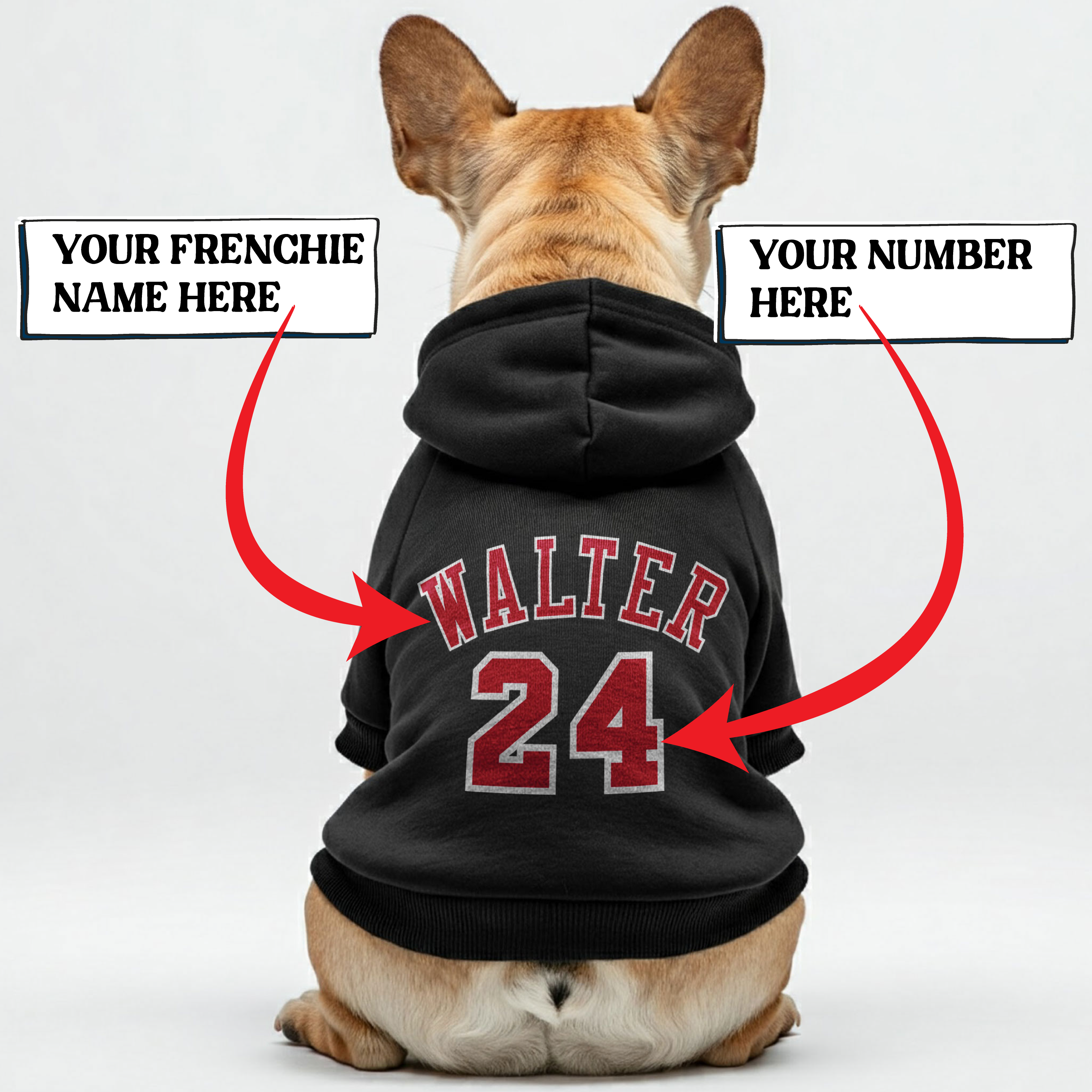 French Bulldog Frenchie Bulls Personalized French Bulldog Hoodies With
