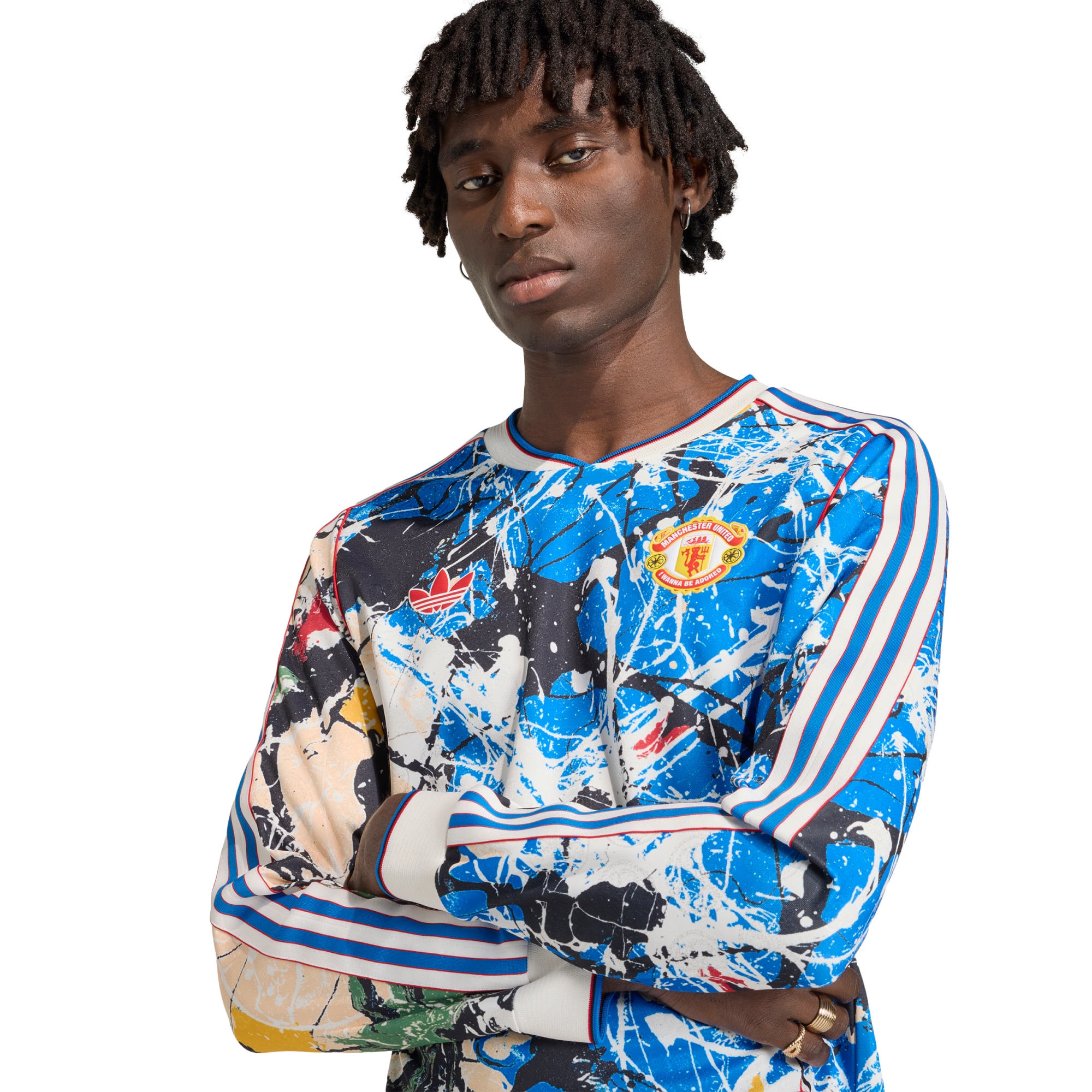 [SJH] Manchester United X Stone Roses Long Sleeve Replica Jersey - Blue