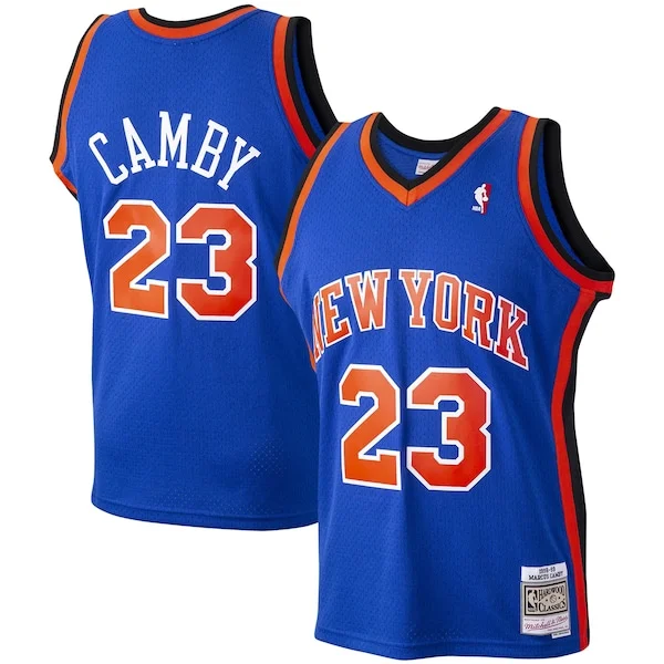 Official Marcus Camby NYK NBA Jersey - Blue - Budget Price
