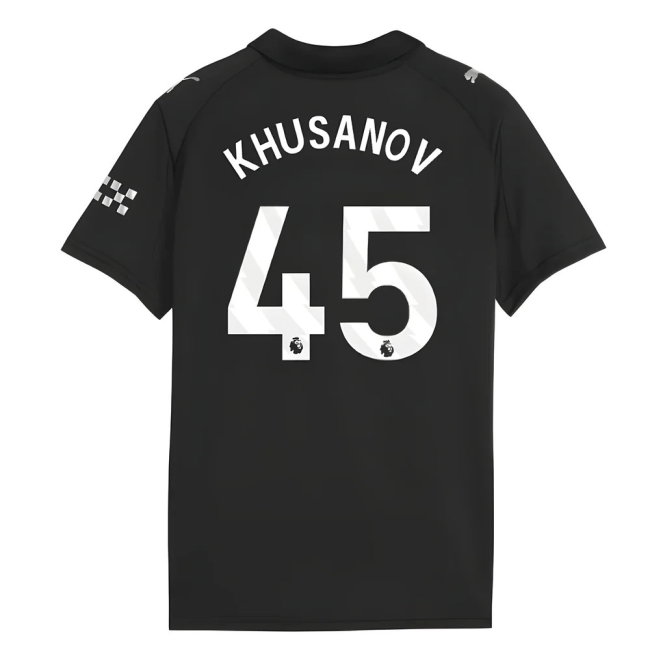 2025-2026 Man City Away Shirt (Kids) (Khusanov 45)