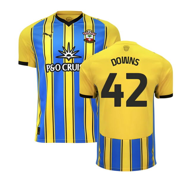 Trendy 2025-2026 Southampton Away Finest Vintage Jersey Downs 42#700
