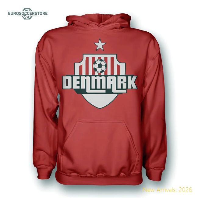 Denmark Country Logo Hoody (red) - Kids