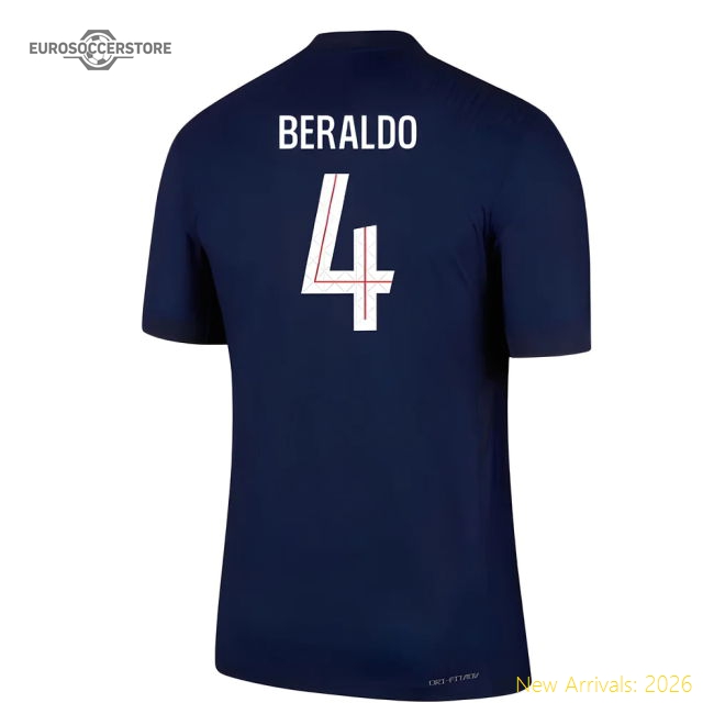 Premium 2025-2026 Psg Home Dri-Fit Adv Authentic Shirt (Beraldo 4)
