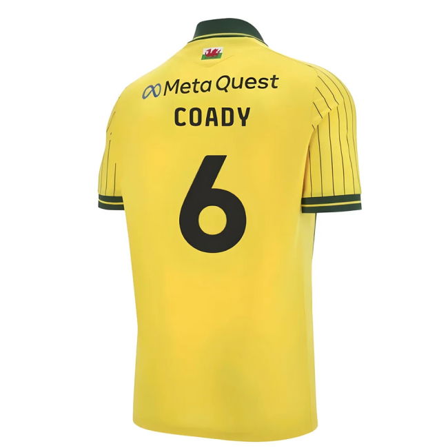 Dedicated Football Wrexham Away Shirt Coady #6 Durable Material Up...