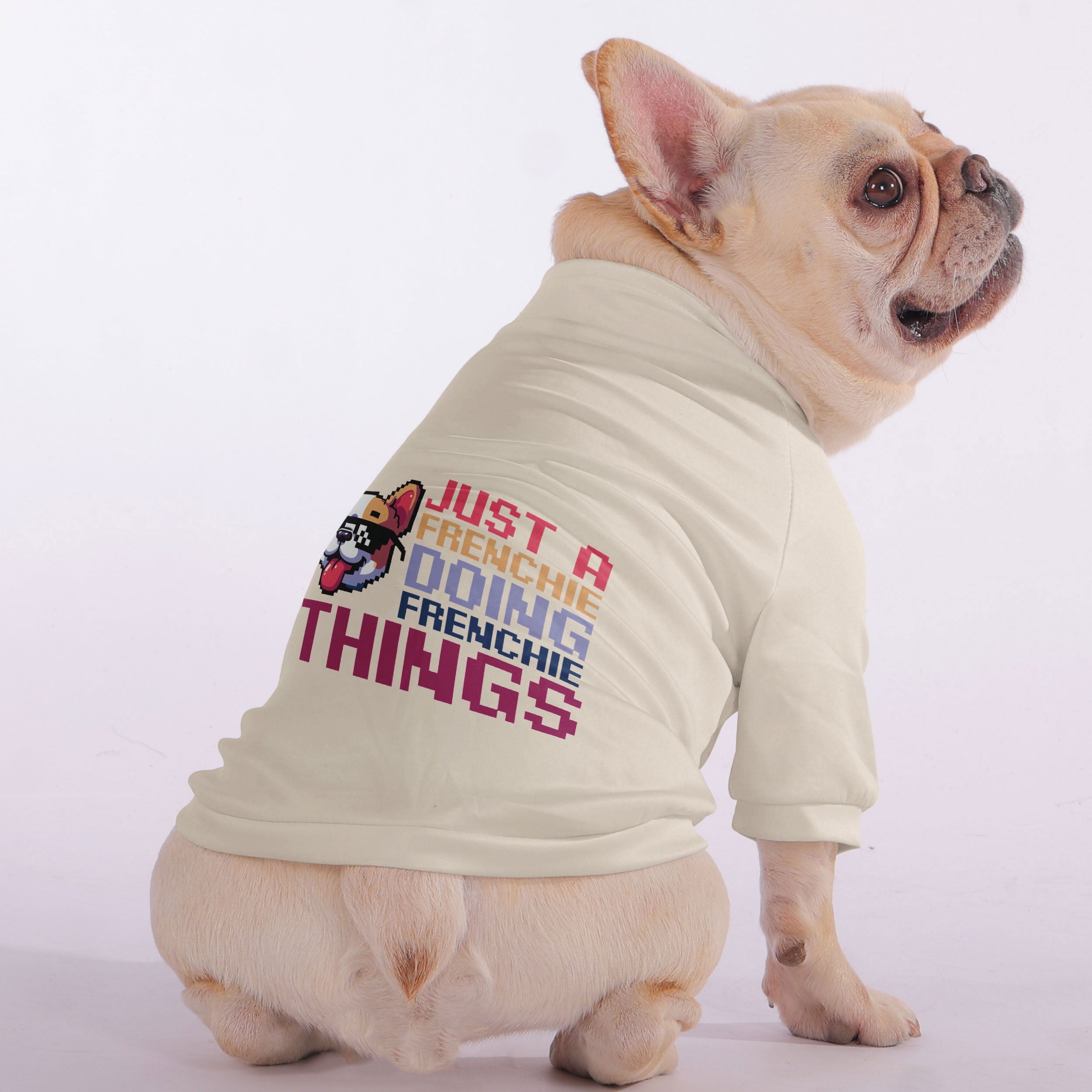 Stylish Just A Frenchie, Doing Frenchie Things - Snuggly Zip-up Sweat...