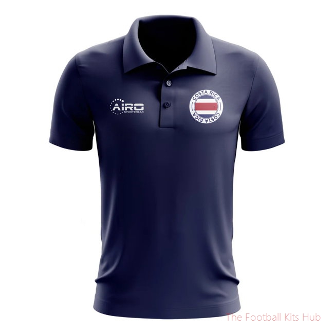 Costa Rica Football Polo Shirt (Navy)