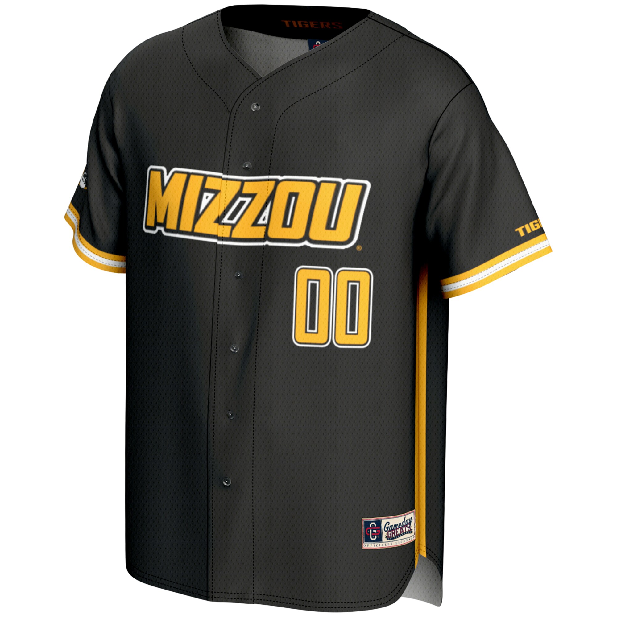 [DDG] Missouri Tigers GameDay Greats NIL Pick-A-Player Lightweight Baseball Jersey - Black