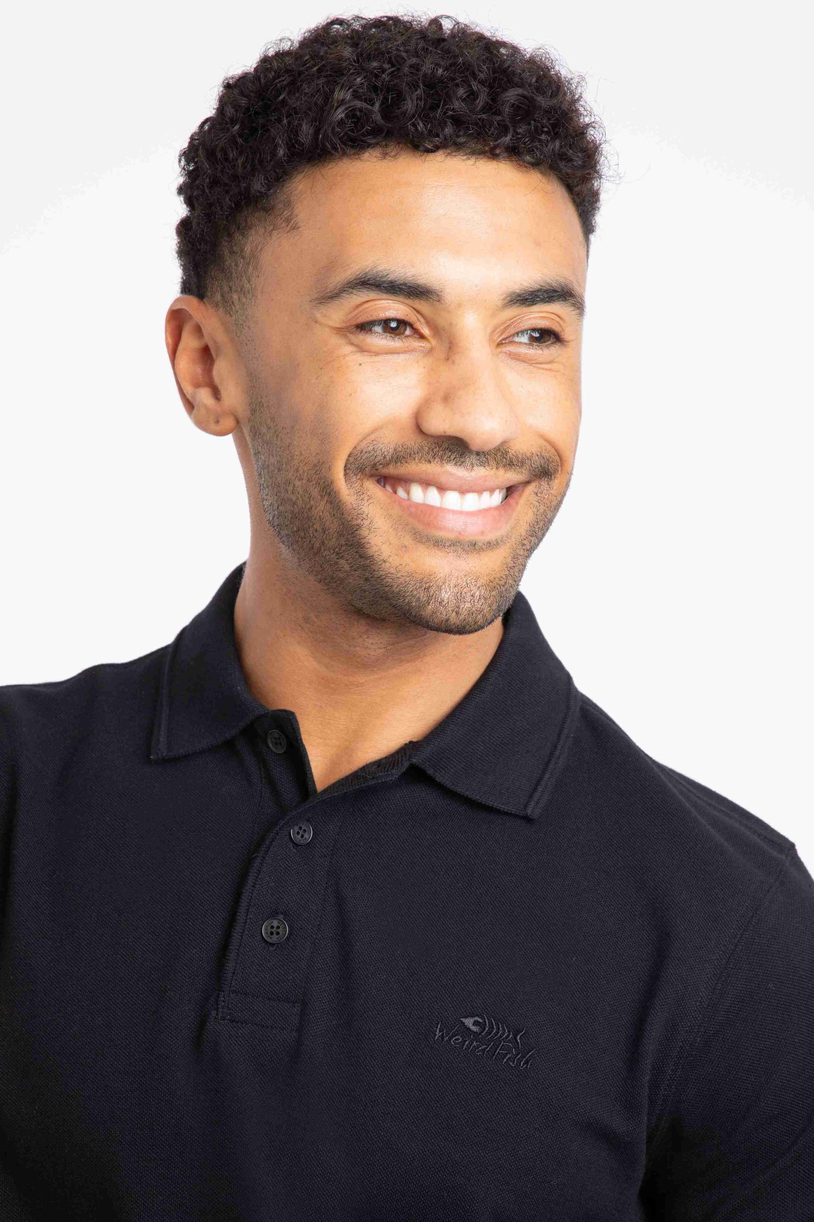 Giles Pique Polo Shirt Black
