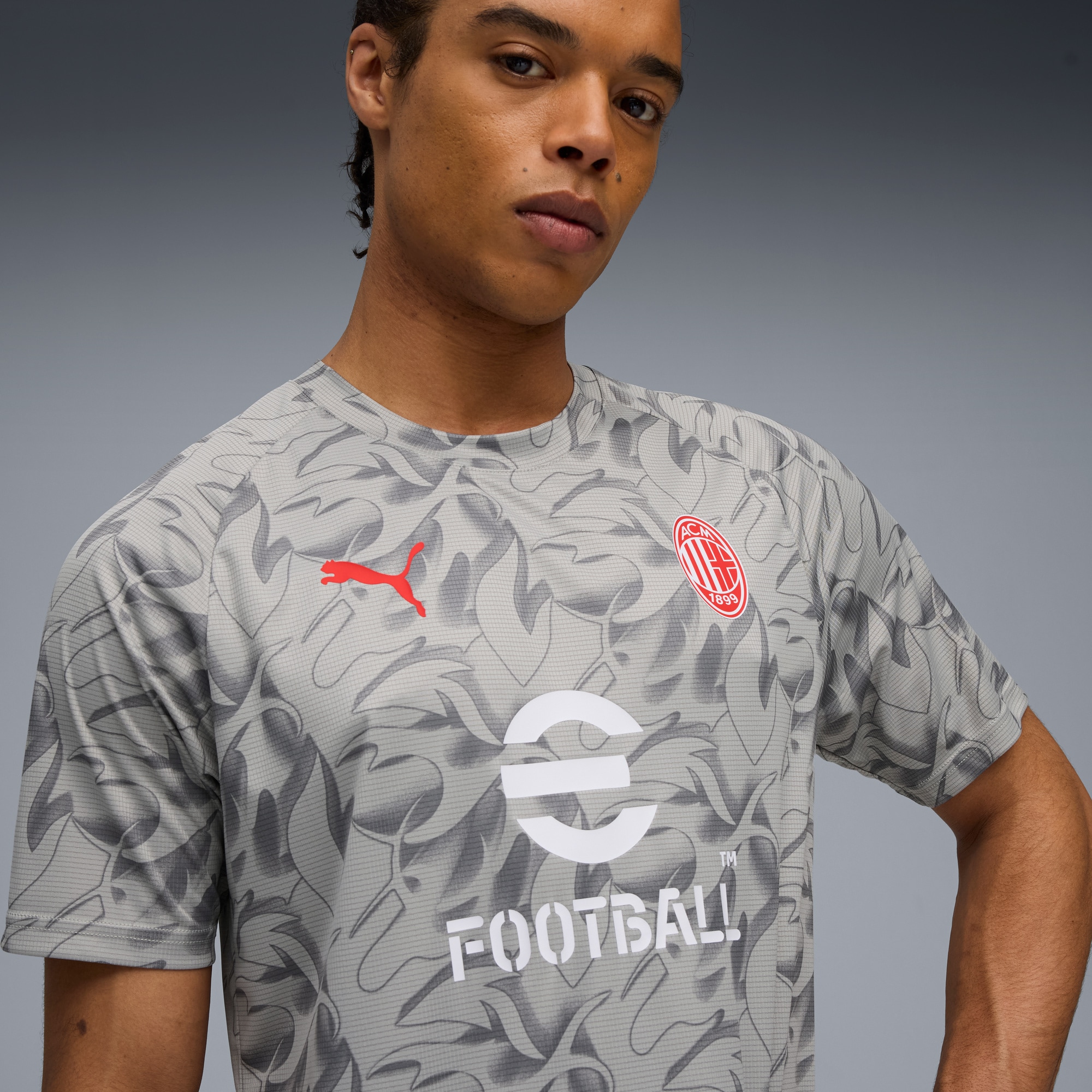[SJH] AC Milan 2025/26 Pre-Match Training Jersey - Gray