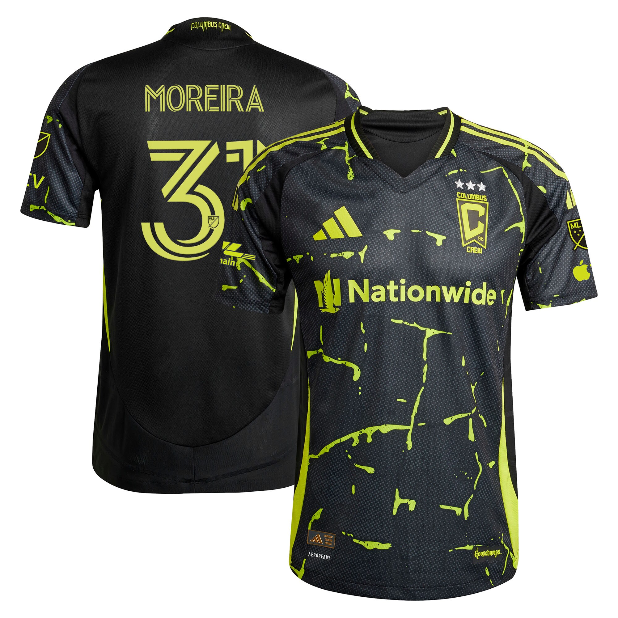 [JED] Steven Moreira Columbus Crew 2025 The Goosebumps Kit On-Field Authentic Jersey - Black