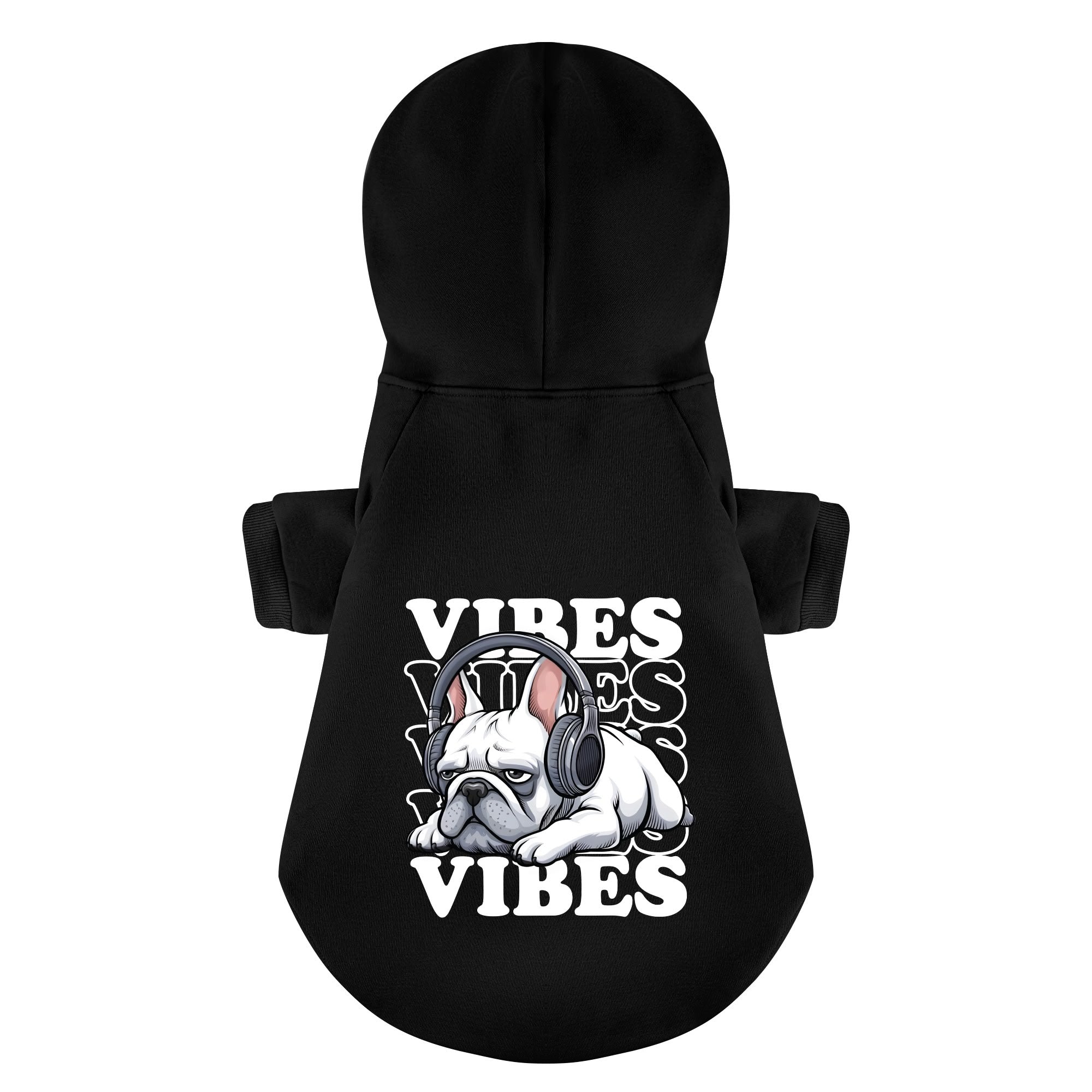 Frenchie-Fan Vibes - Personalized French Bulldog Hoodies With Funny Q...