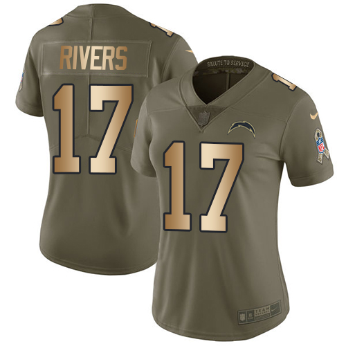 Official NFL A C Chargers #17 Philip Rivers Team Color Limited Jersey