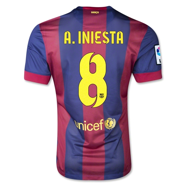 Barcelona 1415 A INIESTA 8 Home Shirt - Official Replica 11747