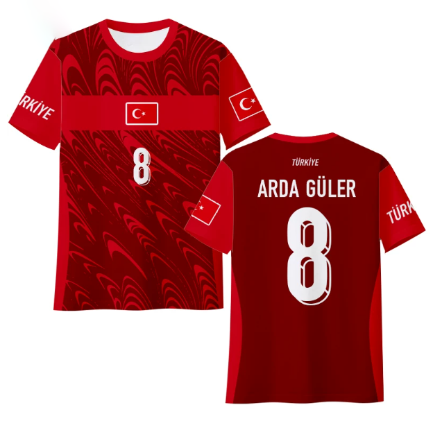 [FSOUK] Turkey Arda Güler 8 White Home Jersey Women 2026 World Cup