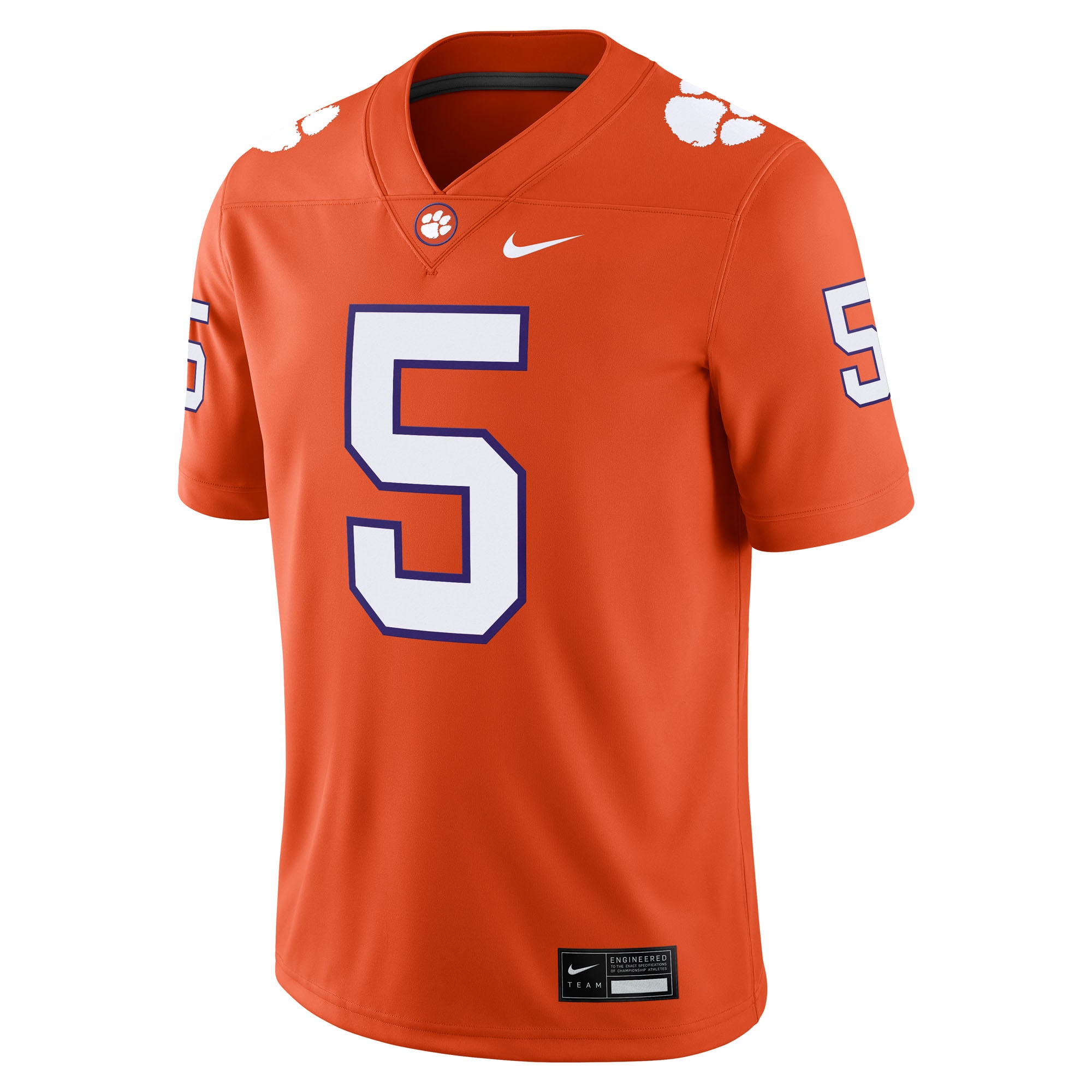 [NJP] Tee Higgins Clemson Tigers Player Game Jersey - Orange