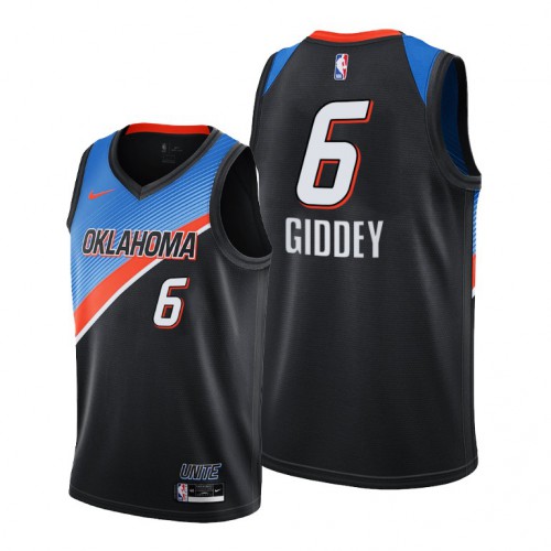 Oklahoma City Oklahoma City Thunder #6 Josh Giddey Youth Black Jersey Youth