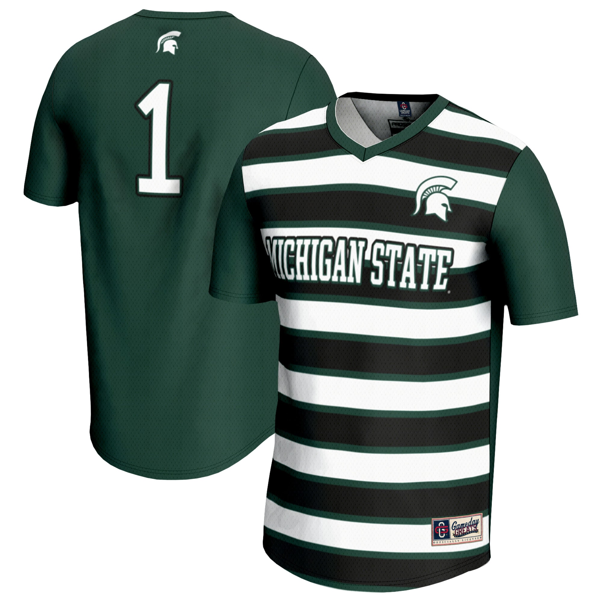 [JED] Women's Michigan State Spartans GameDay Greats Lightweight Soccer Fashion Jersey - Green